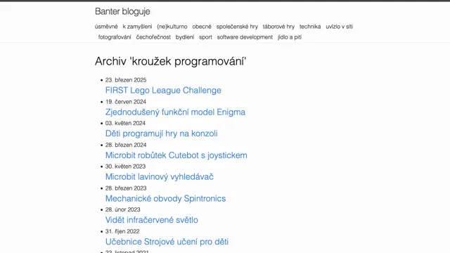 Lubošův kroužek programování
