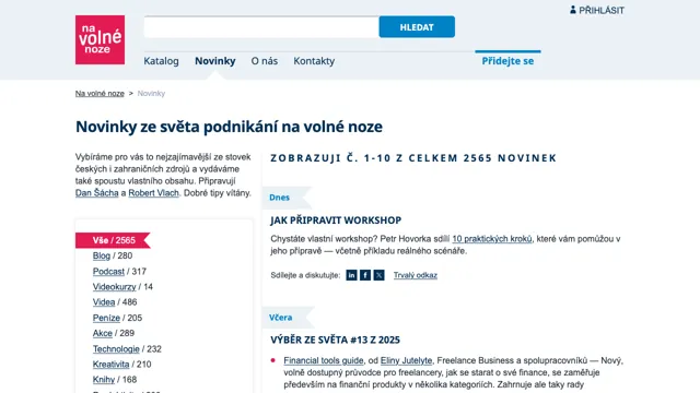 Blog Na volné noze