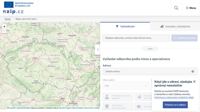 Mapa zdravotní péče